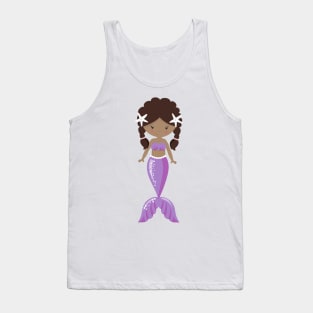 African American Mermaid, Cute Mermaid, Tail Tank Top